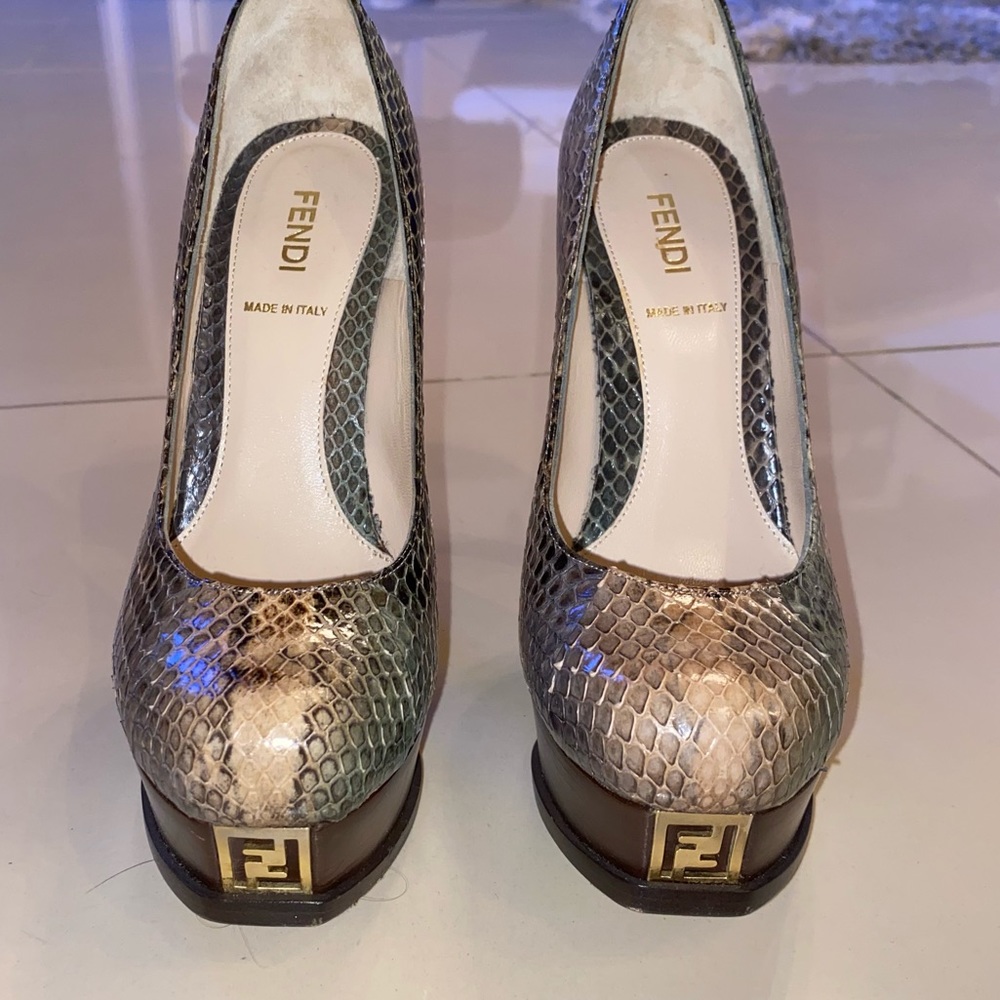 Fendi Snakeskin Pumps
